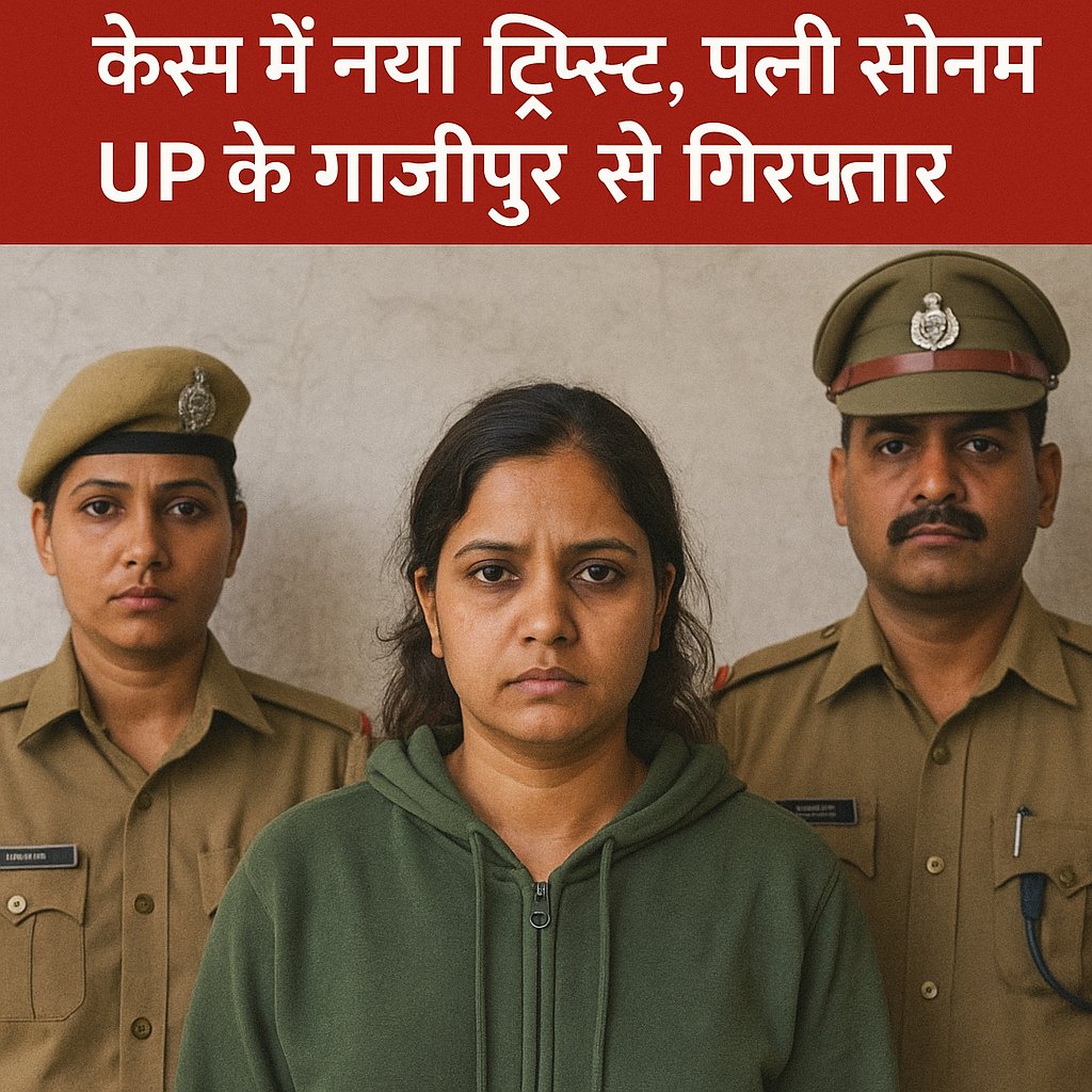 मेघालय में गायब इंदौर कपल केस | सोनम रघुवंशी गिरफ्तार | राजा रघुवंशी मर्डर केस